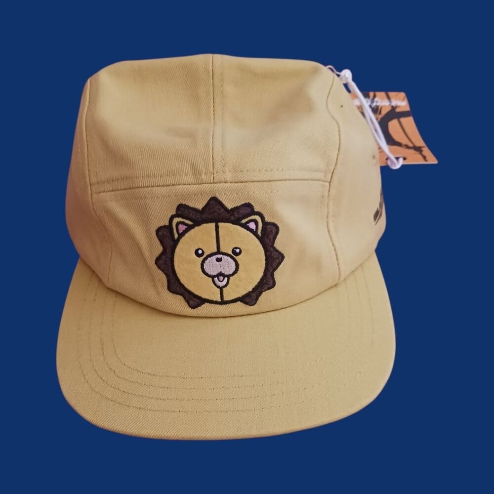 Koms Kamper Women Hat Bleach X Loud Embroidered Lion Adjustable Golden Yellow - Picture 8 of 12